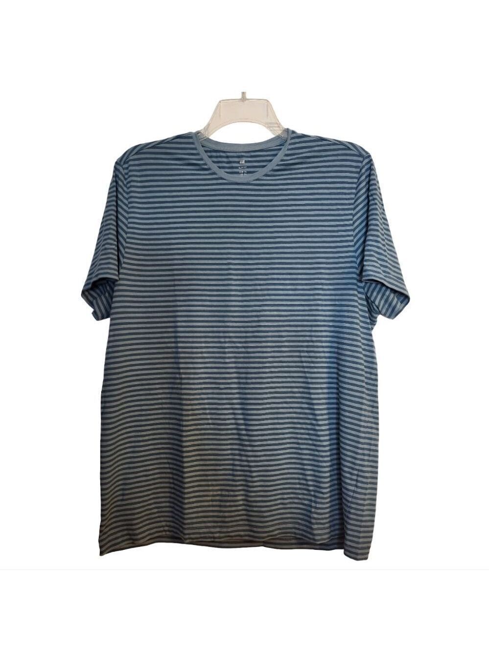 H&M Men's Blue Striped Shirt Slim fit  Kj0717F
